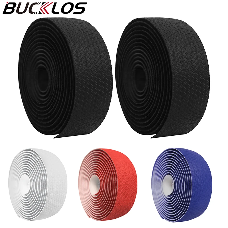 BUCKLOS Nastro per barra di caduta Smorzamento per manubrio della bicicletta Avvolgimento antiscivolo Nastro per bici da strada in ghiaia Cintura morbida per manubrio per velocità ciclistica