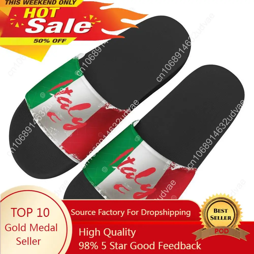 Women Custom image Slippers Italian flag Print Summer Fashion Slide Sandals Outdoor Non-slip Beach Shoes Platform Flip Flops