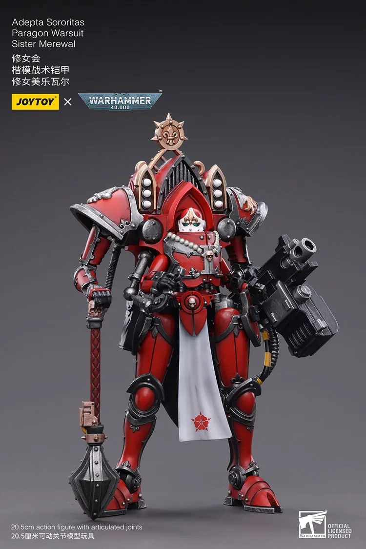 

JOYTOY Warhammer 40K Adepta Sororitas Paragon Warsuit Sister Merewal Action Figures Original Model Doll Collection Decoration
