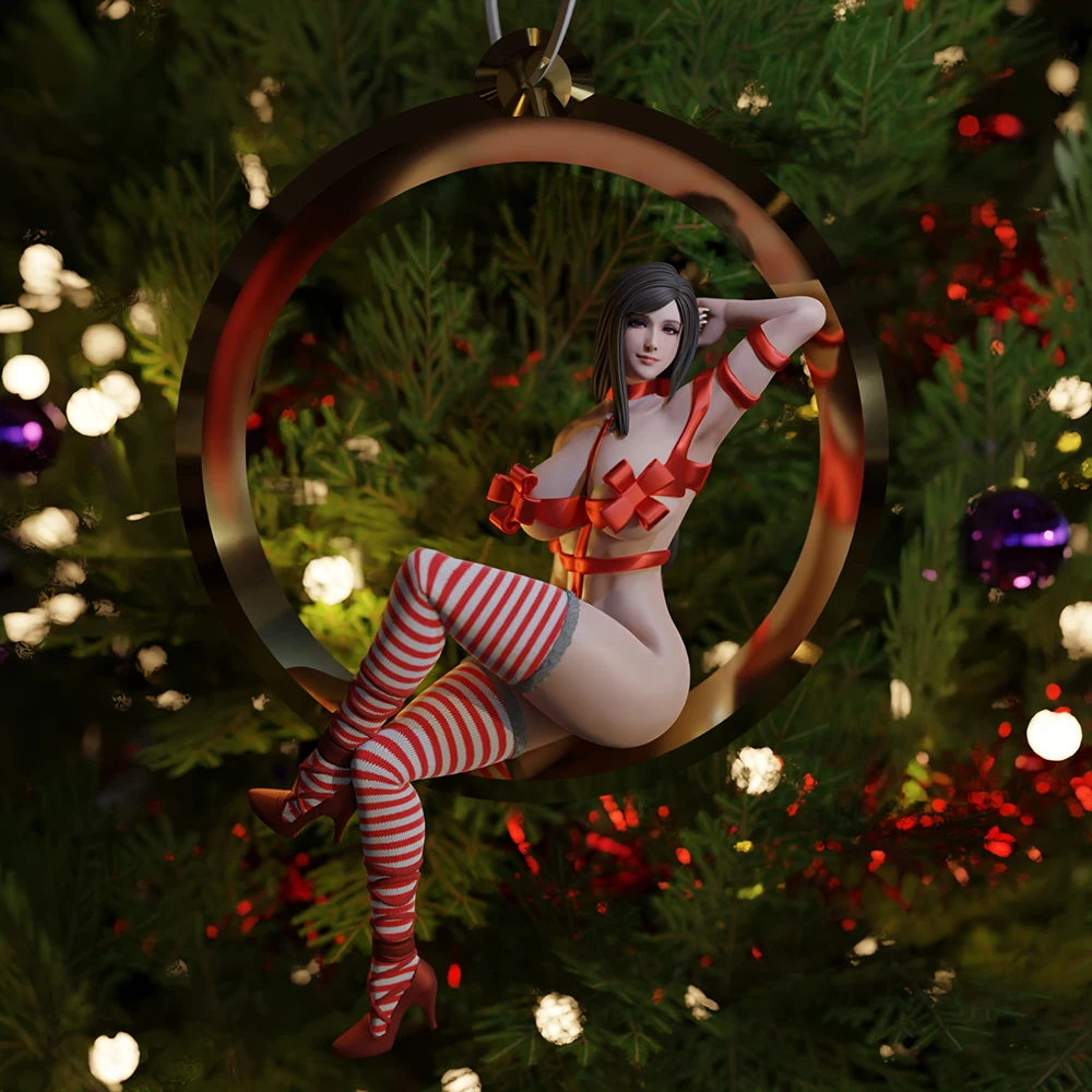 

1/24 Sexy Christmas Girl NSFW Resin Figurine Toy Unpainted GK Doll Unassembled 3D Print Assembly Miniature Reduction Statue Toy