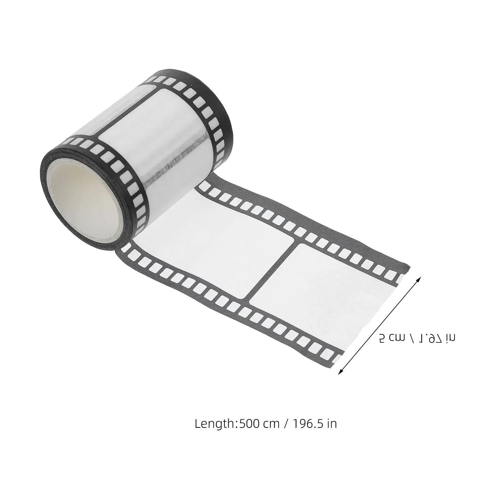 2Pcs Film Strip Border Tape Retro Movie Film Border 2 Inch X 16Ft Scrapbook Decorative Tape Sticker Vintage Filmstrip