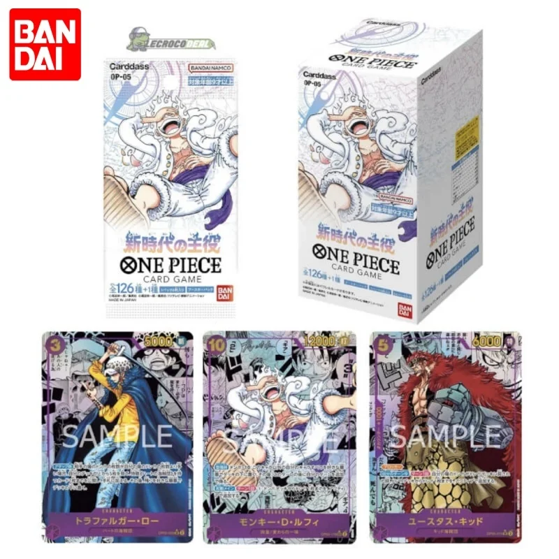 Bandai Original One Piece Card Game The Leading Role In The New Era Carddass Op-05 Anime Action Figures Collection Toys For Adul