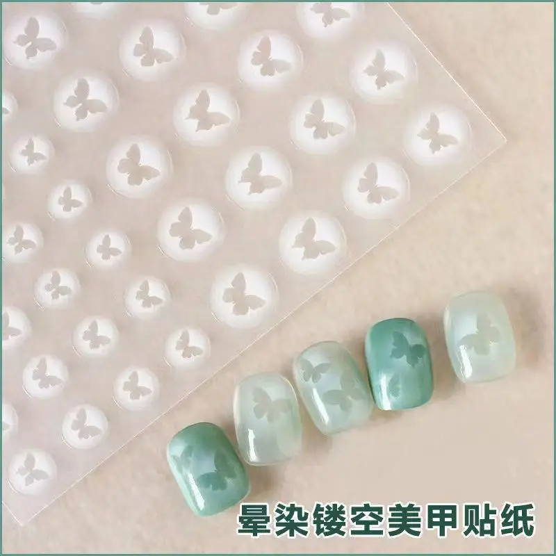 

Трафареты для нейл-арта: градиентные, омбре, с вырезанными узорами (бабочки, сердца, звезды), самоклеящиеся наклейки для маникюра