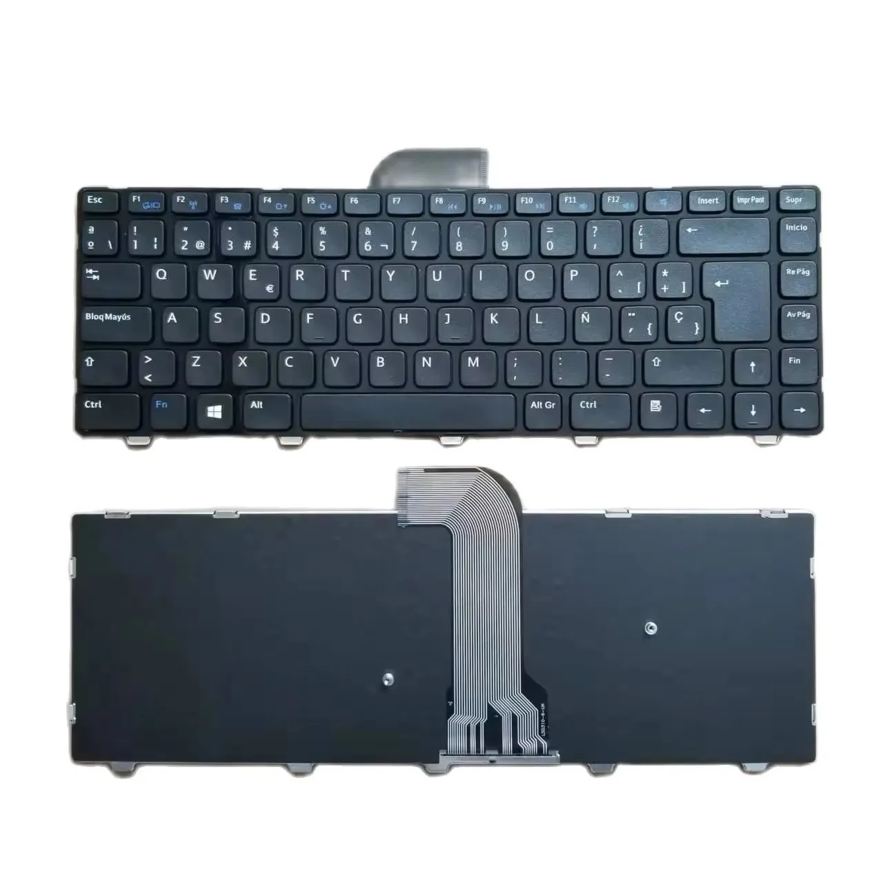 New For SP Spanish Keyboard For Dell Inspiron 3421 3437 5421 5437 Vostro 2421 3421 Latitude 3440 With Frame Black Spanish Layout