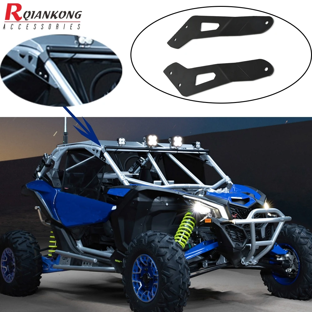 

FOR Can-Am Maverick X3 2017 2018 2019 The 50-Inch LED Light Bar Mounting Bracket Under the Roof With Stock Roll Cage Accessories