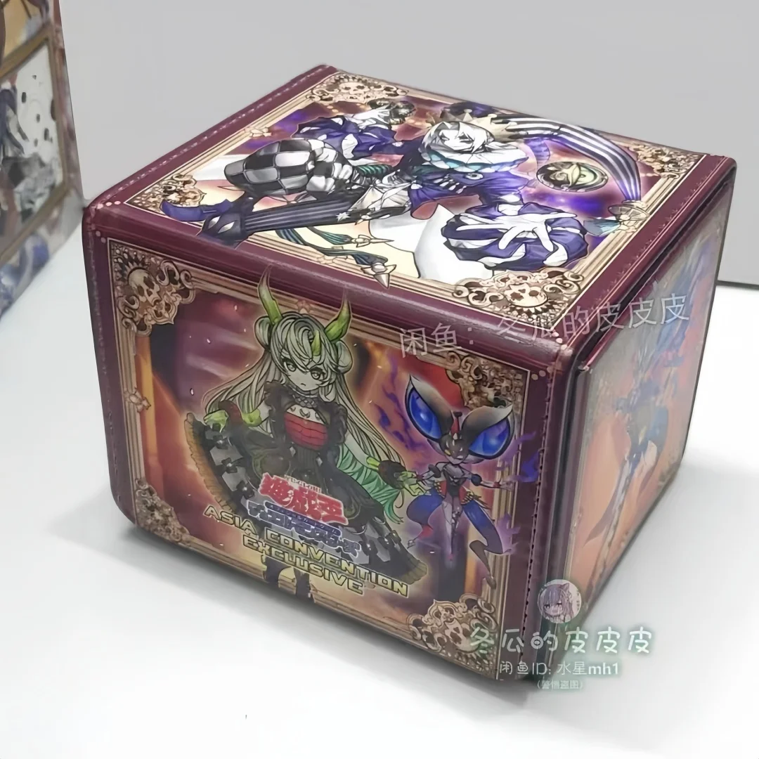 Yu-Gi-Oh! Caja Magnética de Cuero para Tarjetas Clown Crew Biancaviso OPCG PTCG DTCG WS, Caja de Almacenamiento para Tarjetas de Juego Clown Crew Flair