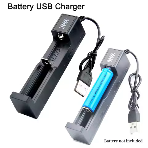 14650/18350/18500/18650/26650 Battery Universal USB Battery Charger Charging 3.7V-4.2V Rechargeable Lithium Battery USB Charger