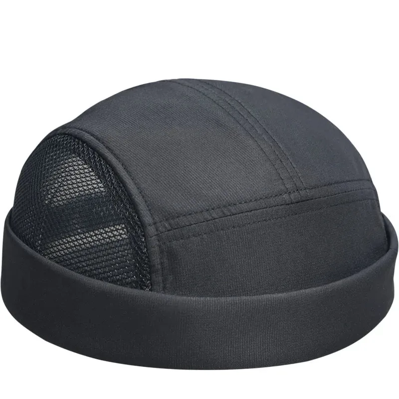 VACIGODEN Men Women Retro Dome Melon Brimless Beanie Cap Skull Cap Sailor Cotton Mechanic Trendy Color Elastic Panels Docker Hat