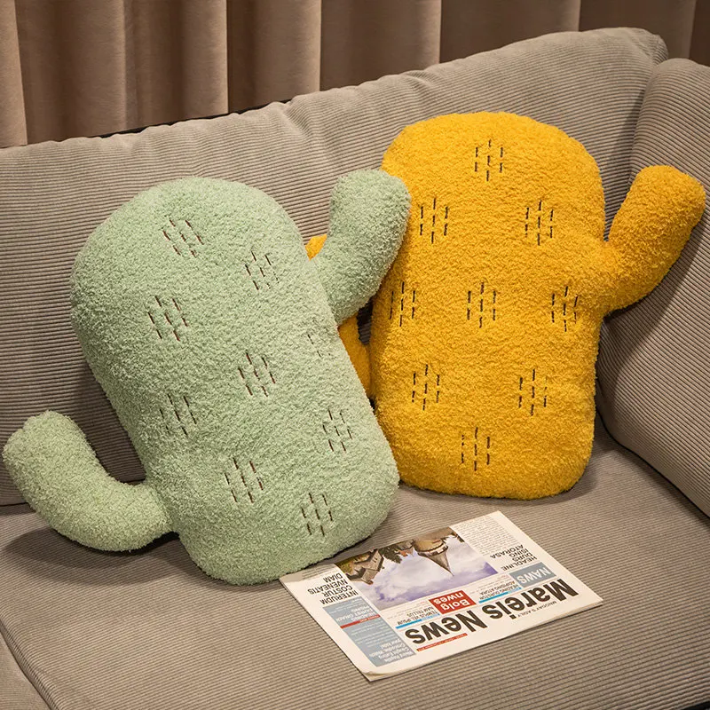 30/40cm planta cactus travesseiro de pelúcia ins decoração almofada macia amarelo laranja verde tropical plushie peluche meninos meninas presente