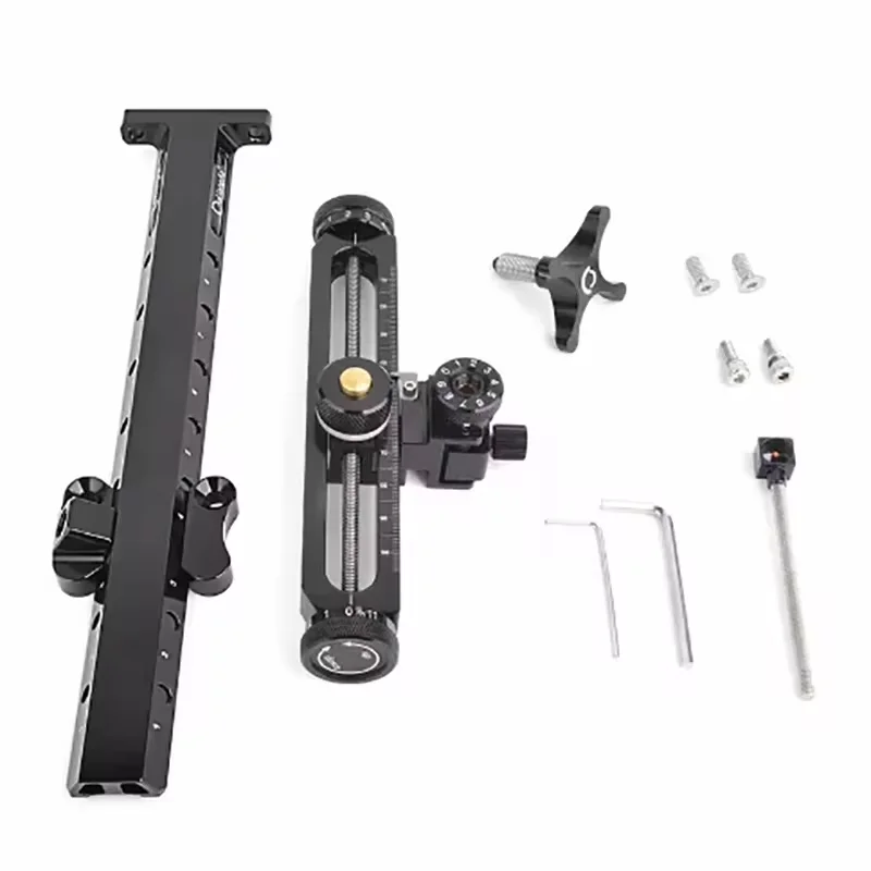 Archery Recurve Bow Sight Aluminum Alloy for Aiming Tool Outdoor Adjust Shooting Hunting Accessories Black