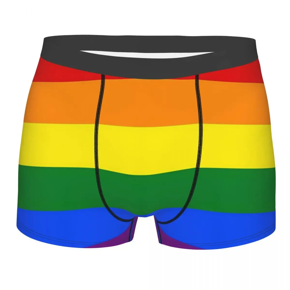 Gay Pride Rainbow Logo Flag Underpants Breathbale Panties Male Underwear Print Shorts Boxer Briefs