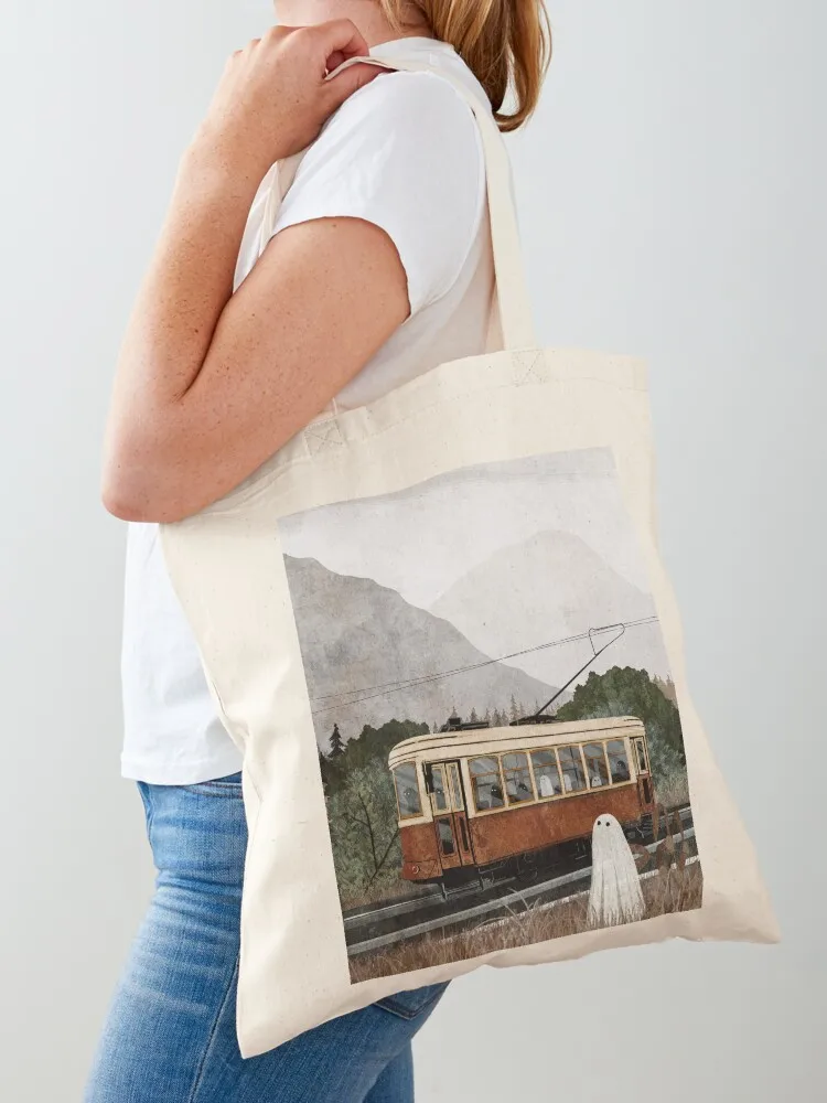 Ghost Tram Tote Bag personalized tote Customizable tote bag canvas bag