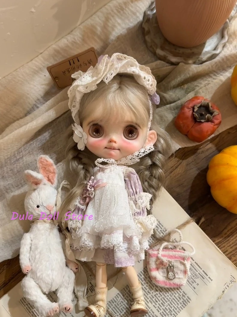 듀라 인형 옷 드레스 가을 스플라이싱 퍼플 긴 소매 치마 란도우두 블라이스 ob24 ob22 아존 리카 ICY 1/6 인형