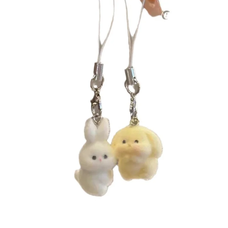 يتدفقون الحيوان قلادة الهاتف الحبل معلقة Keycord سلاسل المفاتيح سحر DIY بها بنفسك اكسسوارات فتاة الهدايا Kawaii أفخم لطيف الكلب المفاتيح