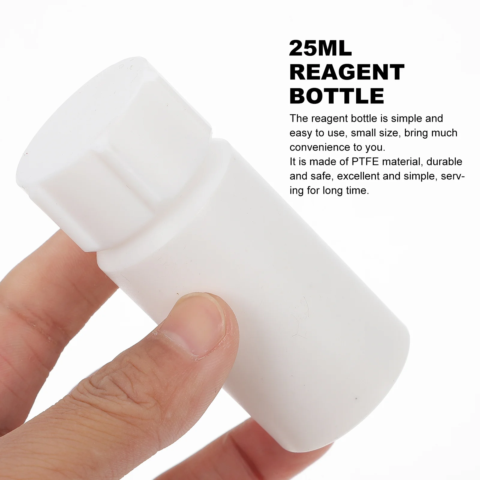 

Ptfe Reagent Bottle 25ml Small Laboratory Experiment Accessory Useful Chemical Sample Storage Container Ptfe Reagent Bottle