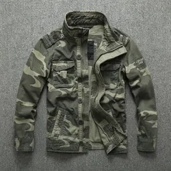 2024 New Casual Wear Mens Oversized Camo Jacket Sportswear Thick Denim Jacket Male Green Military Coat