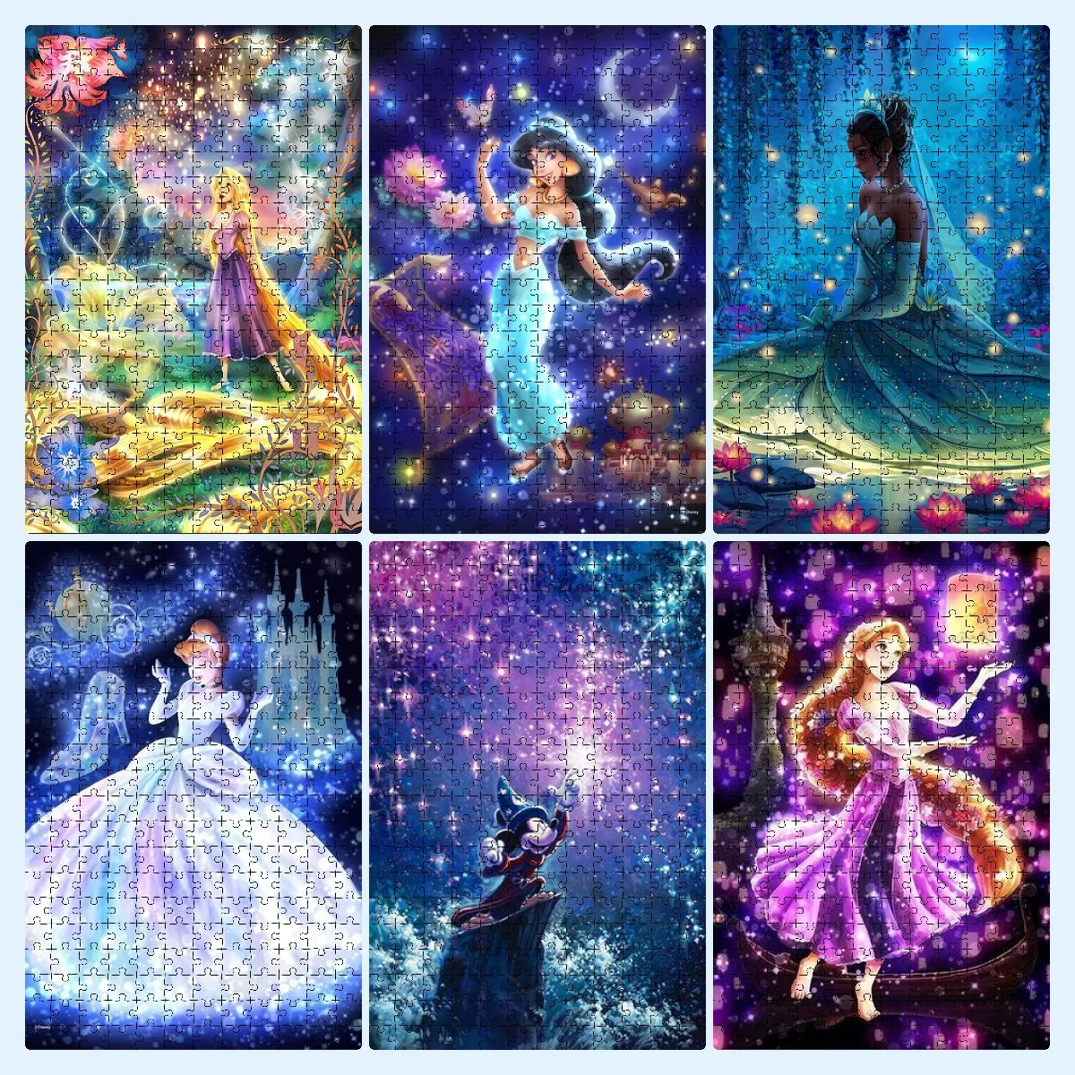 Disney Princess 1000 Pieces Puzzle Kid Toy Wooden Puzzle Development Brain Clear Adult Logic Movie Poster Anime Cartoon Art