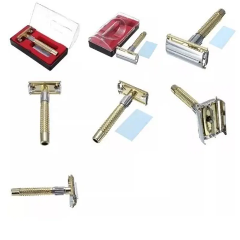 Exquisite High Quality Retro Style Safety Razor With Box Handle Razor Shaving Tool Shaving Tool Men's Facial Razor