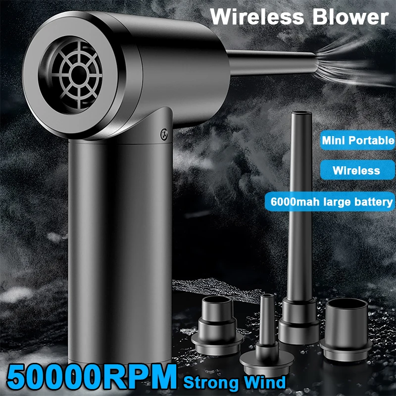 

50000rpm Wireless Vacuum Cleaner Mini Blower Home Car Dual-use Blower and Vacuum Cleaner for Car Home Cleaning