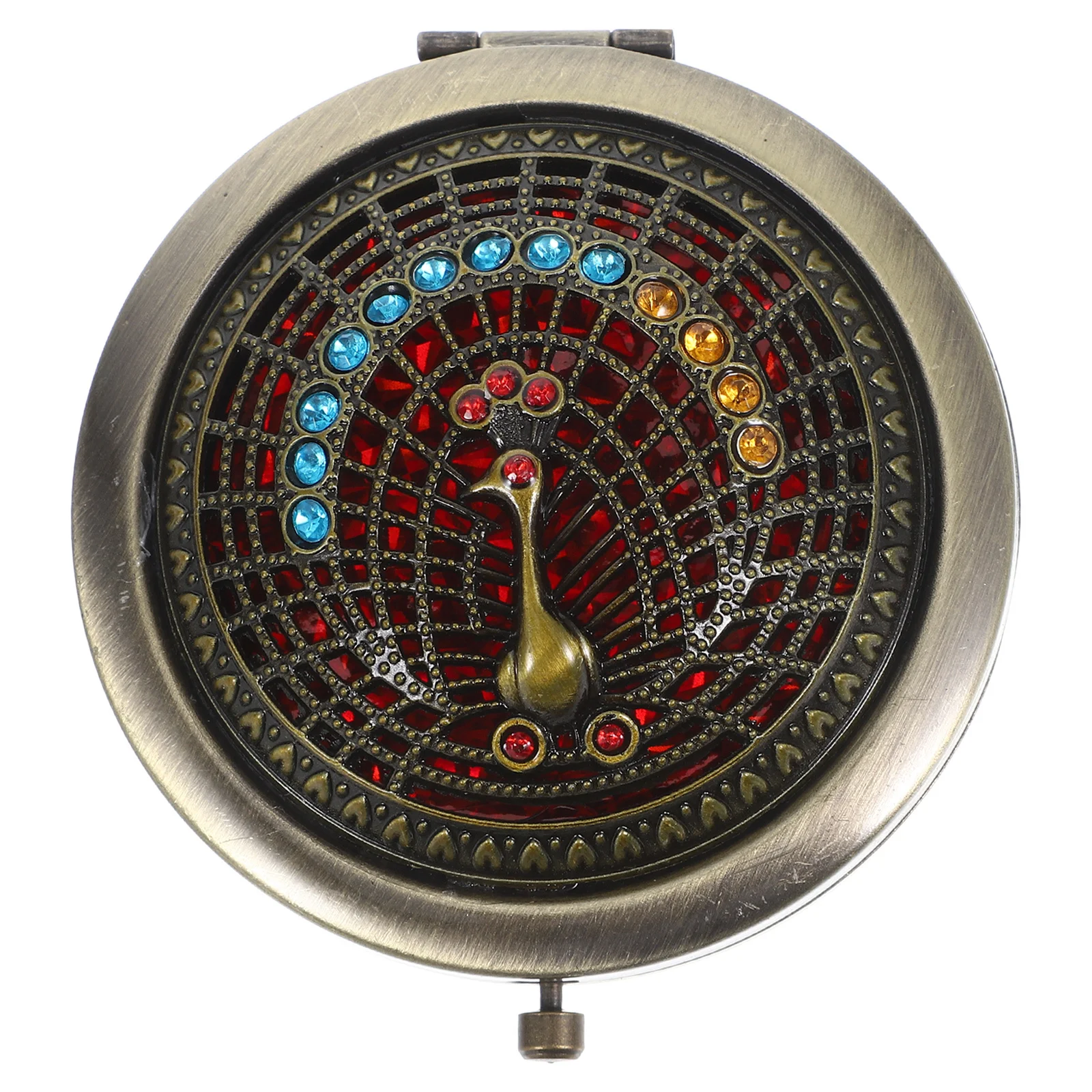 Retro Makeup Mirror Compact Portable Hand Mirror For Women Girls Mini Travel Supply Foldable Double Sided Small Vanity Accessory