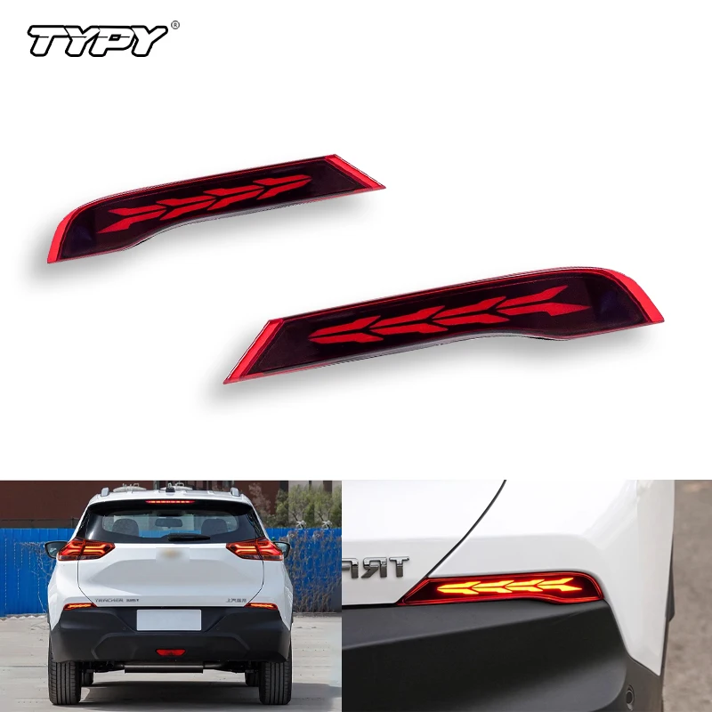 

TYPY Car LED Rear Bumper Reflector Tail Lights For Chevrolet Trax 2019 2020 2021 2022 2023 Brake Stop Light turn signal lamp
