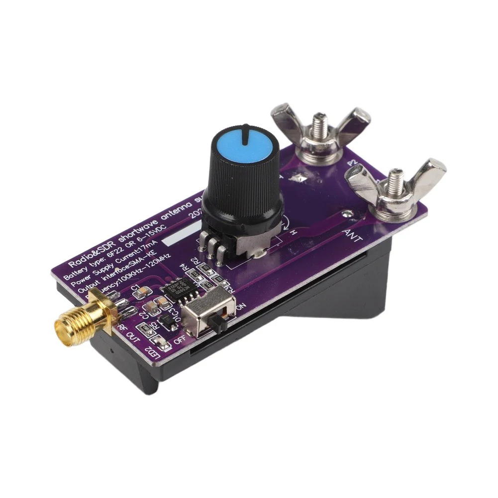Active Magnetic Loop Board Adjustable Gain Low Noise For Shortwave Receiver 100kHz-30MHz Testing Tool