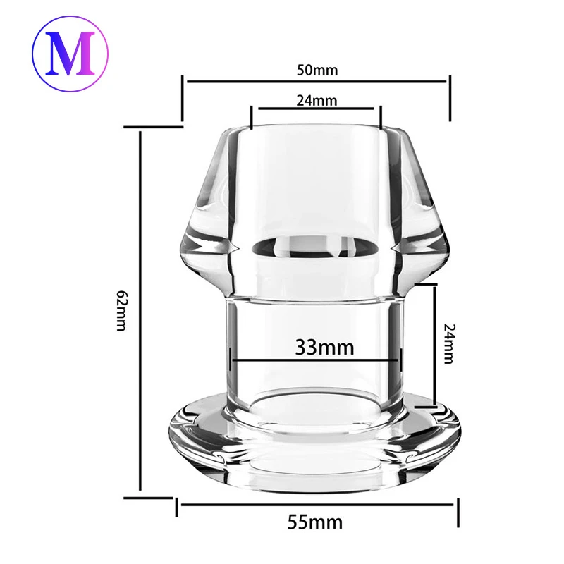 Dilatador transparente de próstata y ano para hombre y mujer, dilatador de juegos Gay para adultos, a prueba de fugas, tapón Anal hueco líquido, Juguetes sexuales, productos Bdsm