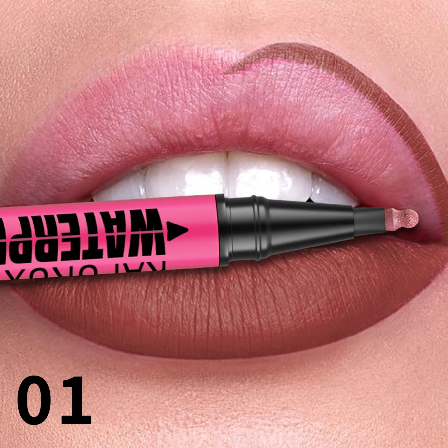 1PC Vloeibare Matte12-Kleur Lipliner Potlood Waterdicht Plumping Vlek Lippenstift Natuurlijke Lip Liner Overzicht Lippen Contour Make-Up