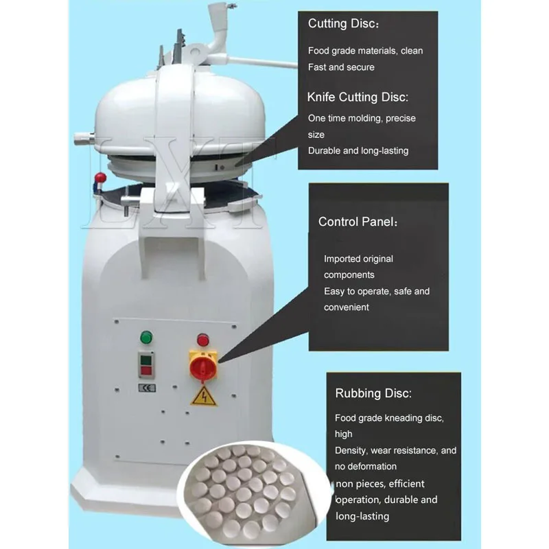 High Efficiency Semi Automatic Ball Rolling Machine Electric 220V for Food Shops Pizza Cake Dough