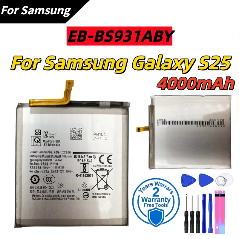 New high quality EB-BS931/936/937/938ABY For Samsung Galaxy S25+ S25 Edge Ultra Plus Replace the phone battery+Tools