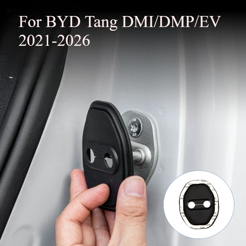 

For BYD Tang DMI/DMP/EV 2021-2026 Door Latch Cover – Silicone Door Lock Strike Protector, Anti‑Rust & Anti‑Scratch Cover