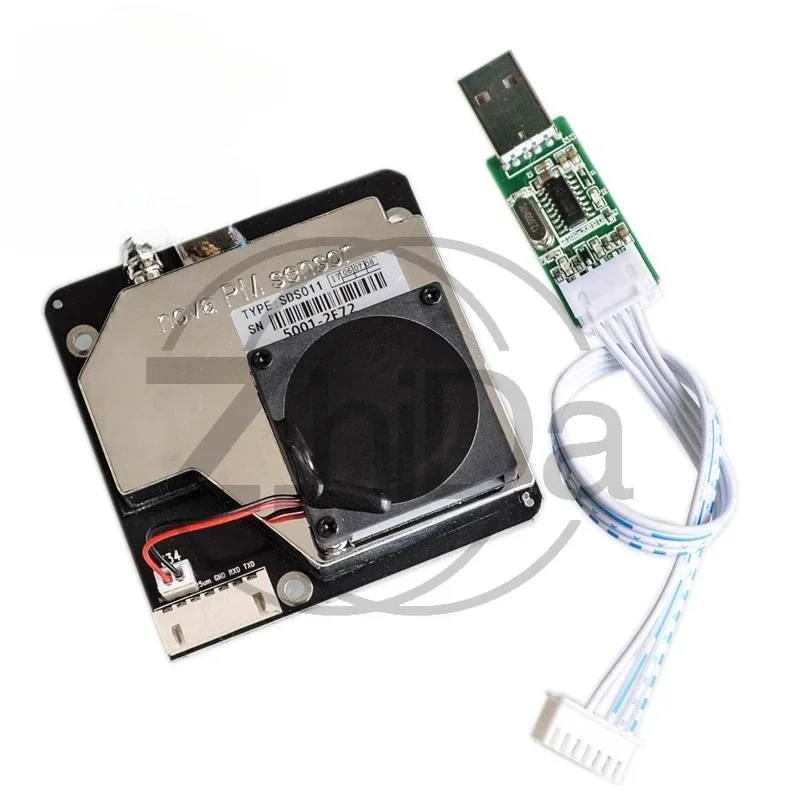 SDS011 PM2.5  Dust Sensor Digital Output Particle Concentration Detector Module PM10 Air Quality Monitoring with Fan