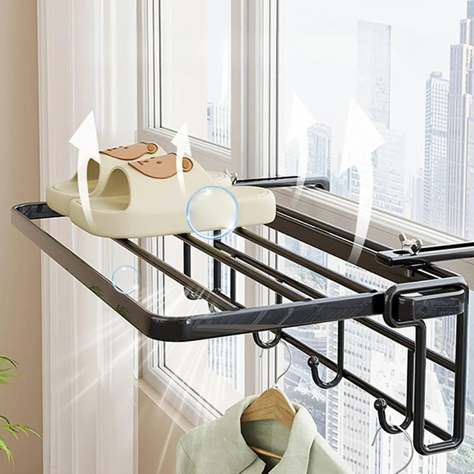 Clothes Drying Rack Portable Laundry Rack for Hotel Laundry Room Dormitory