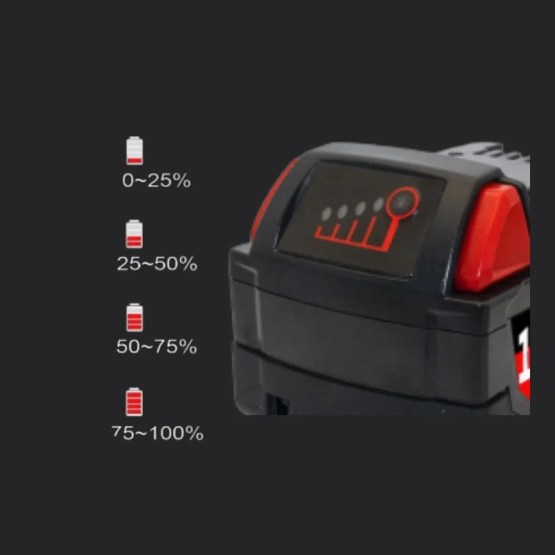 100% zbrusu nové pro Milwaukee M18 akumulátor, nabíječka, BR, XC, 18V, 12000mAh M18B5, 48-11-1860, vestavěná baterie 18650 - náhled 5