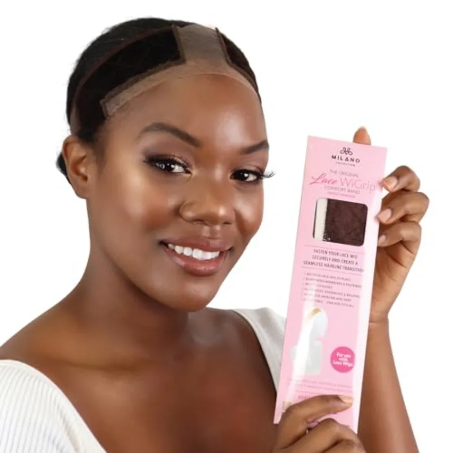 

MILA COLLECTION Wigrip Premium Lace Wig Band for Women Fully Adjustable Reinforced Lace Wig Grip Band by Hairline Comfortable a