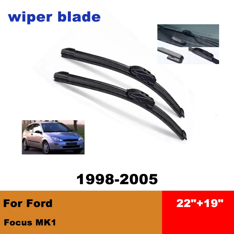 

For Ford Focus MK1 1998-2005 car front wiper blades silent wiper blades soft rubber windshield wipers accessories