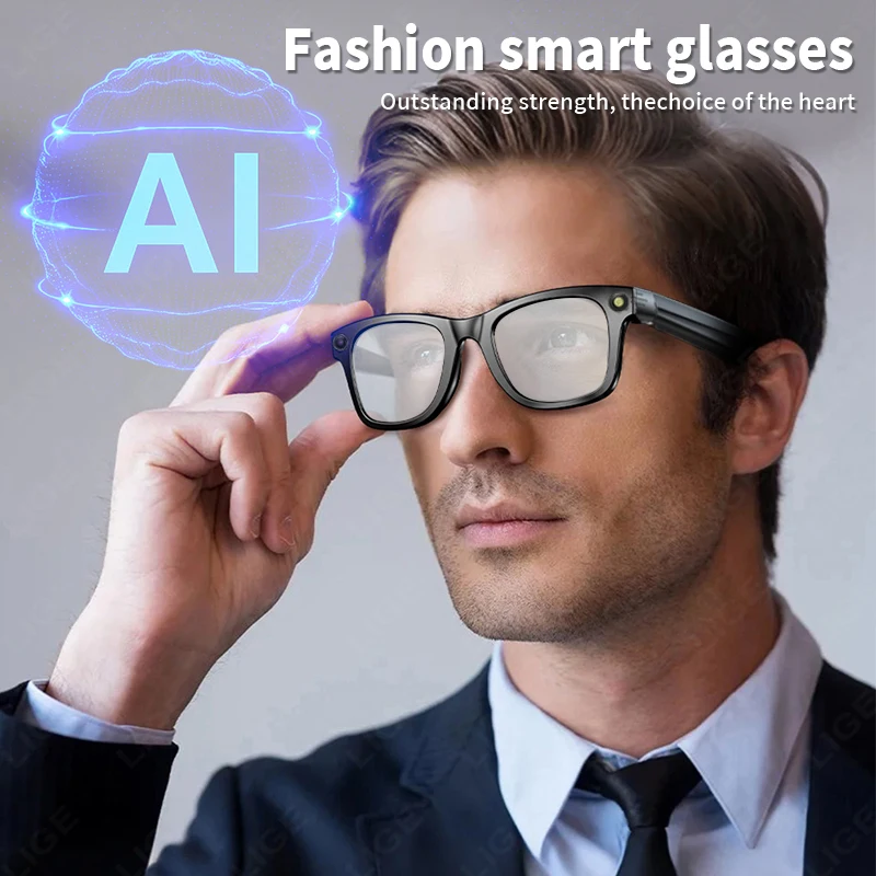 LIGE AI Smart Glasses 800W Camera HD shooting Real-time Transmission Sunglasses Intelligent voice recording Glasses For XIAOMI