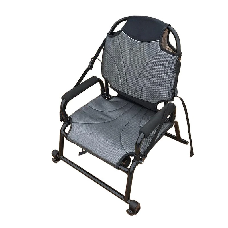 

Kayak Seat with Armrest Black Easy Aluminum Frame Surfboard Back