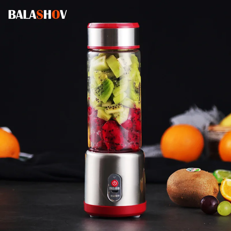 

450ML Portable Electric Juicer Blender USB Rechargeable Electric Mixer Fruit Orange Milkshake Multifunction Juice Maker Machine