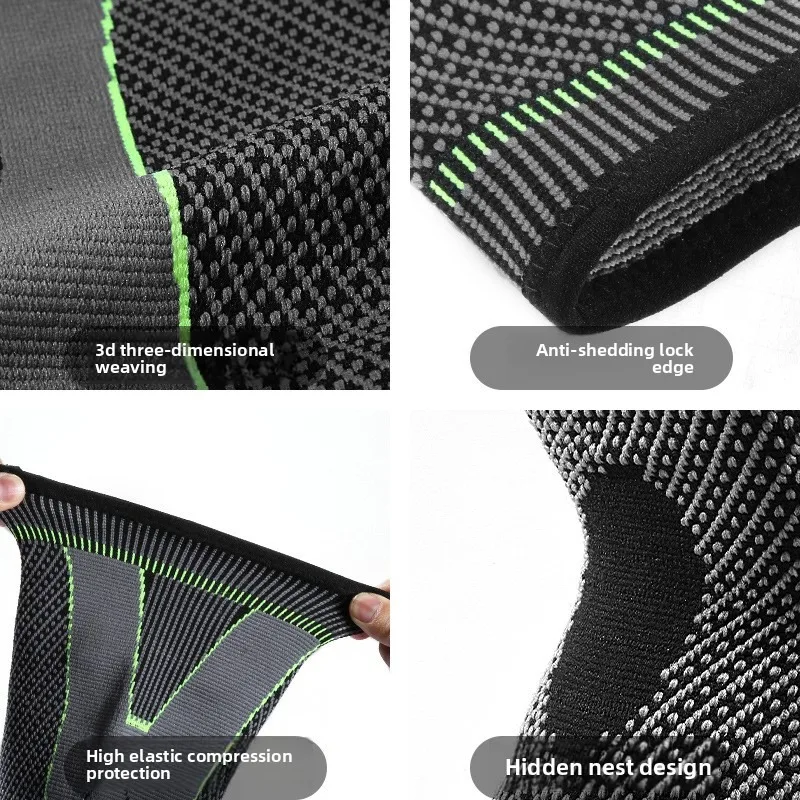 Men Women Knitted Cycling Patella Strap Thigh Sheath High Elastic Pressure Meniscus Knee Pad Over Knee Protection Running