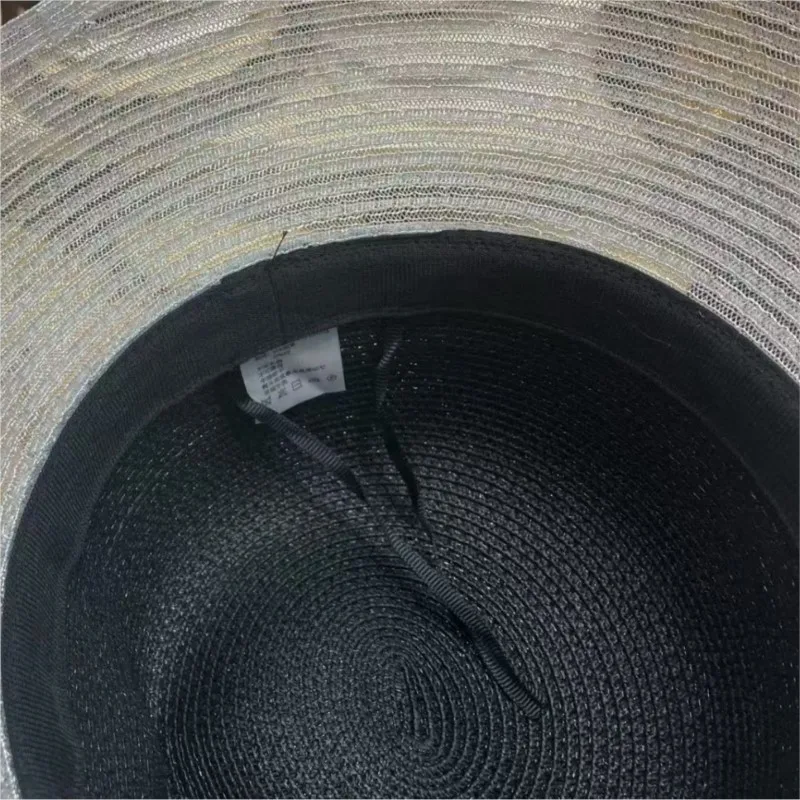 Summer silver-threaded lampshade hat for sunshade and women