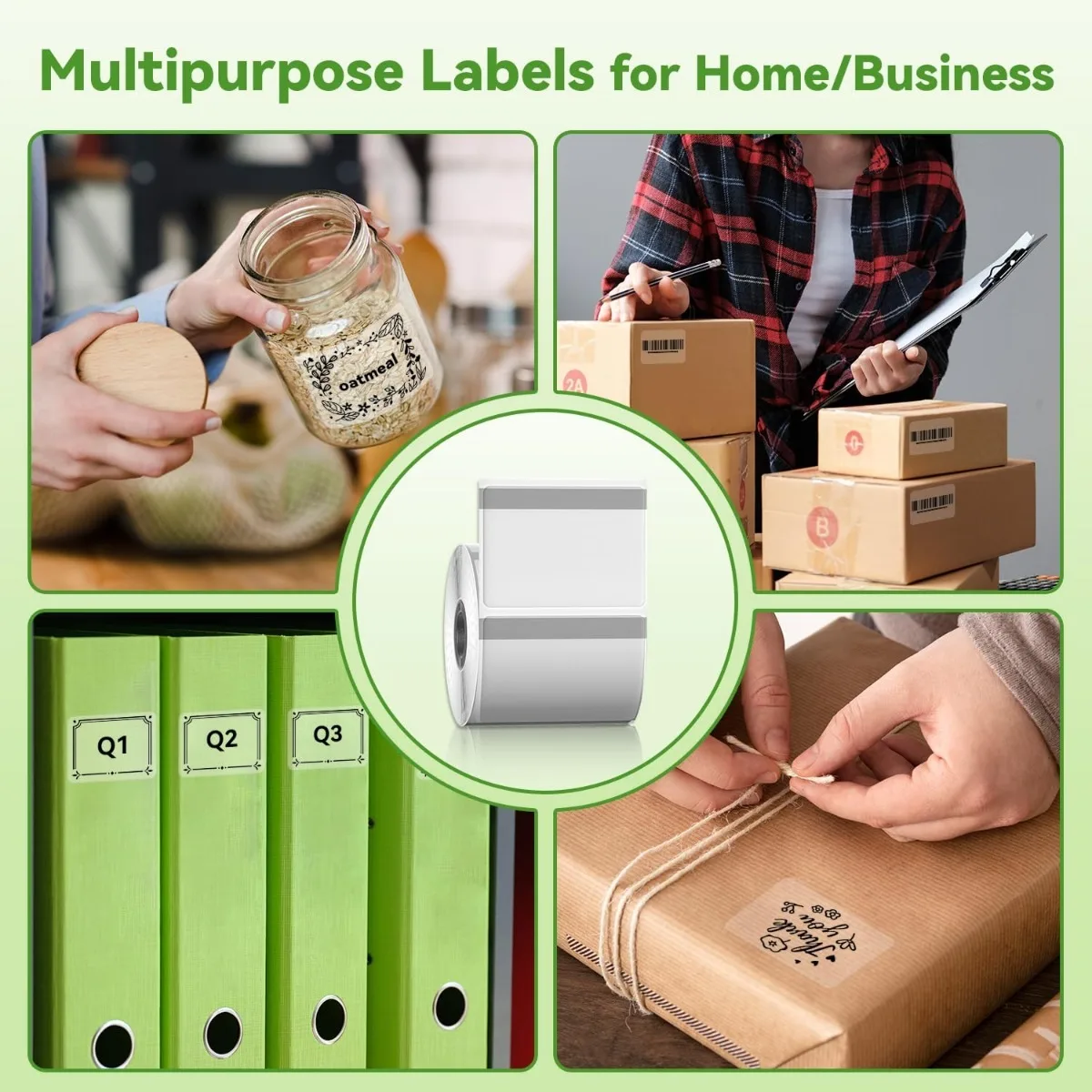 ورق حراري شفاف 40 × 30 مم، 230 ورقة/لفة، مناسب لطابعات الملصقات Phomemo M110/M221 لتغليف الهدايا، بطاقات شكر