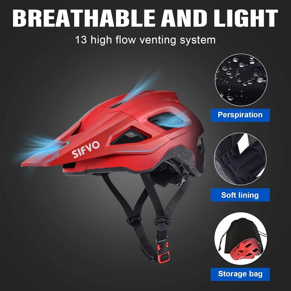 Jízdní kolo helma hora helma pro dospělé lehoučké MTB cycling-helmet pro muži ženy nastavitelný bicycle-helmet s hledí