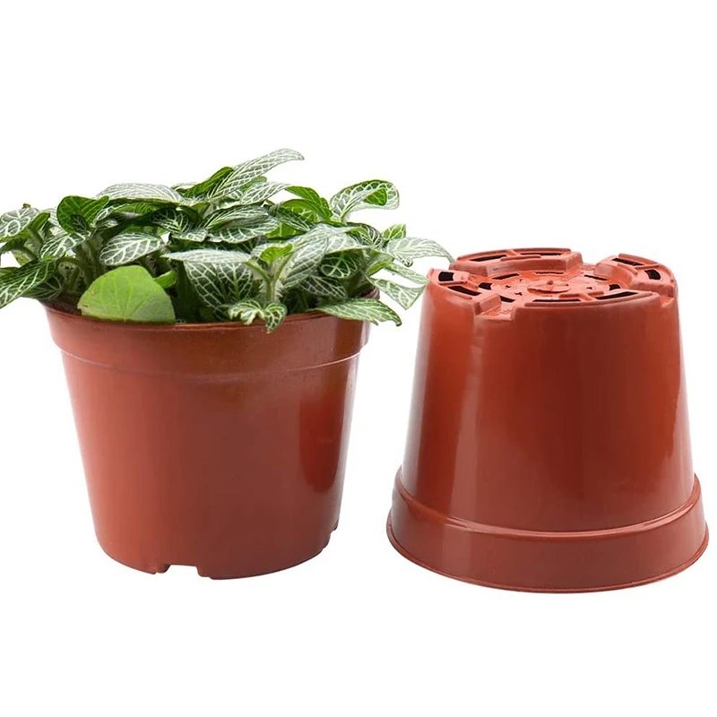 New 100Pcs 8.5CM Round Plastic Plant Pots Small Flower Pots For Plant Nursery Small Potted Plants