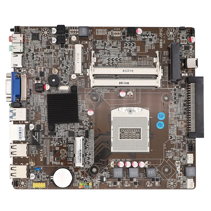 Intel HM86 chipset Intel i3 i5 i7 OPSC Motherboard with 1VGA 1HDMI Realtek8111G Gigabit NIC 4USB2.0 2USB3.0