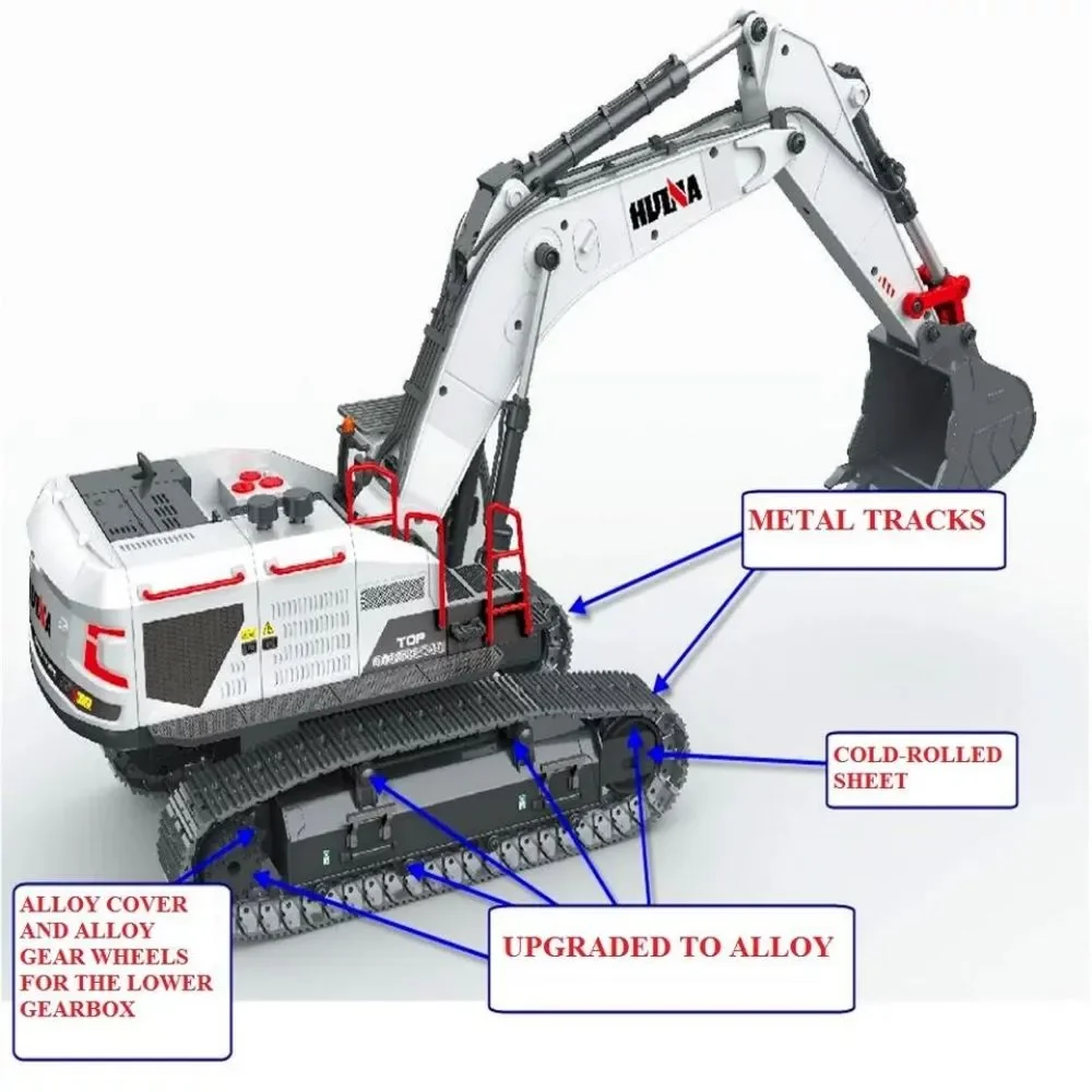 HUINA 1/14 scale 1594 RC excavator 2.4Ghz remote control alloy track simulation engineering vehicle model 594 adult boy toy gift - view 2