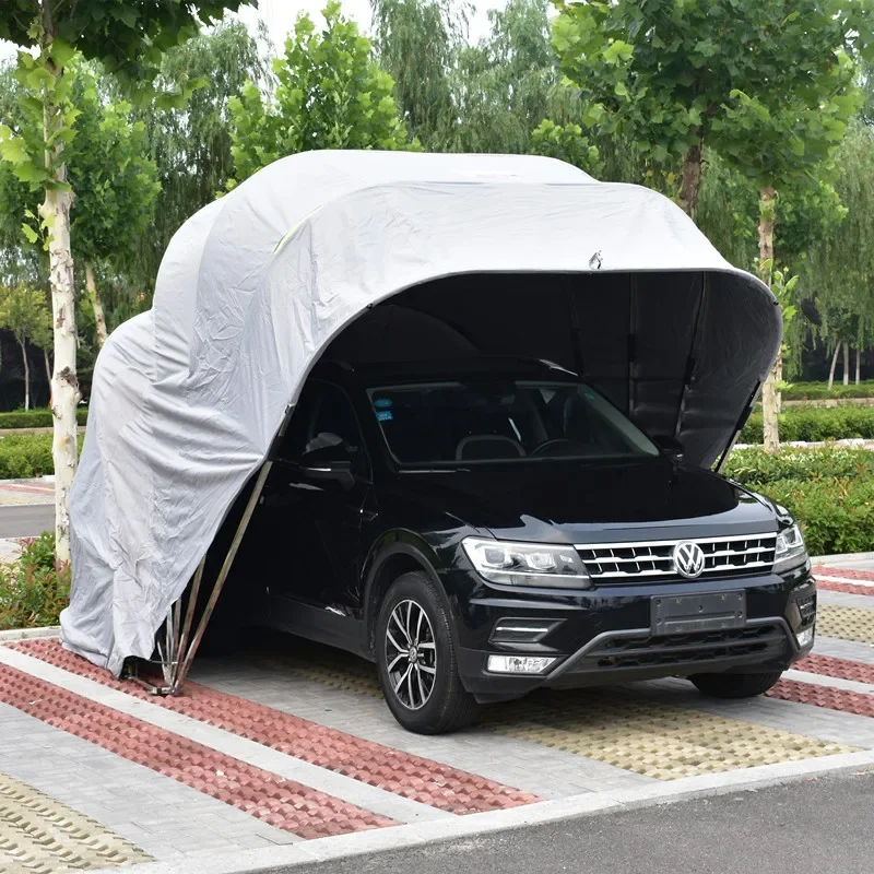 Fully automatic folding car shed, household sunshade, outdoor sun protection, mobile garage roof, simple telescopic parking shed