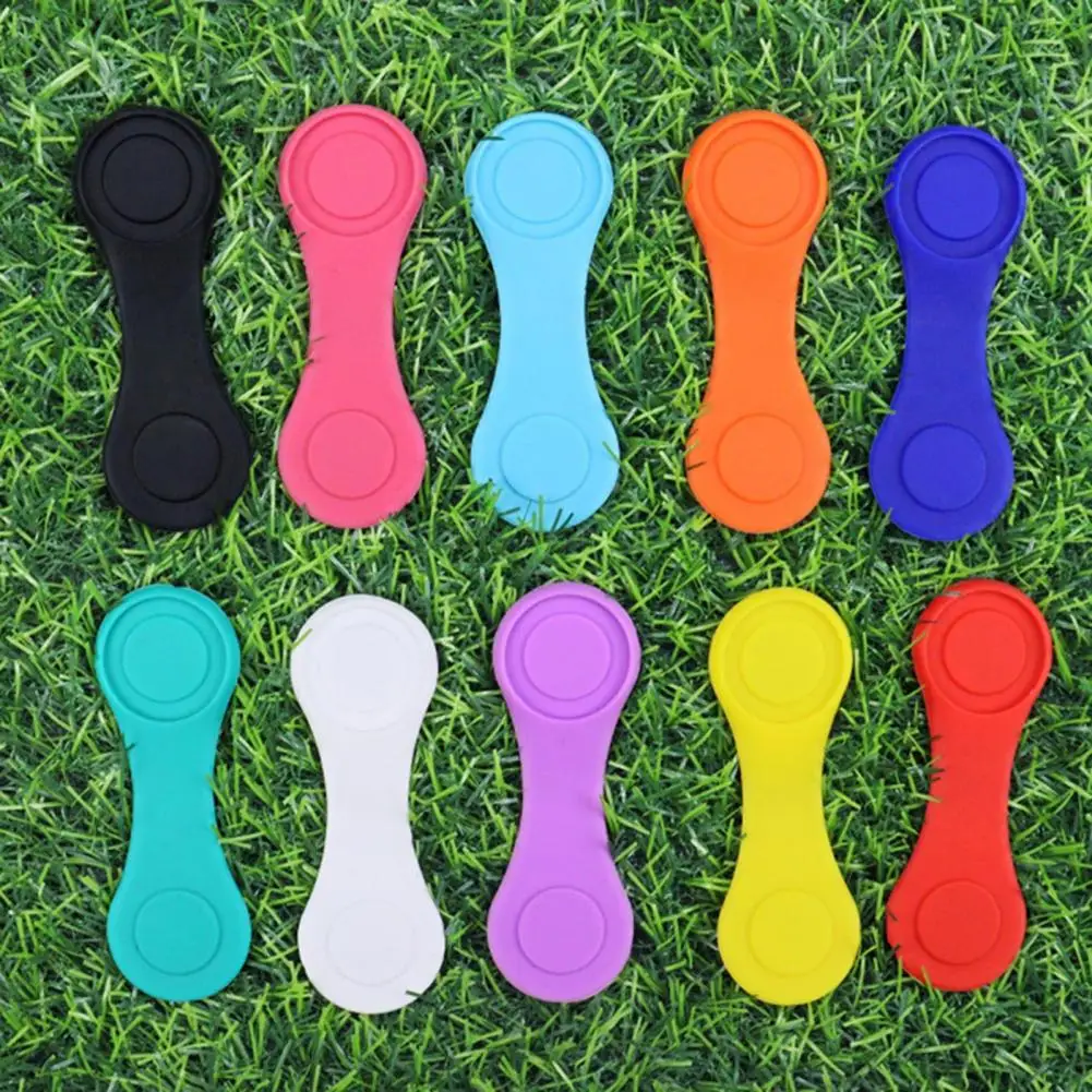 Pince à chapeau de golf en silicone, marqueur magnétique, marqueur de balle, fournitures de golf, parfait, silicone, 2 pièces