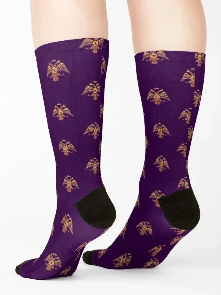 Byzantine Eagle Symbol Flag Socks custom set new in's Socks Women Men's