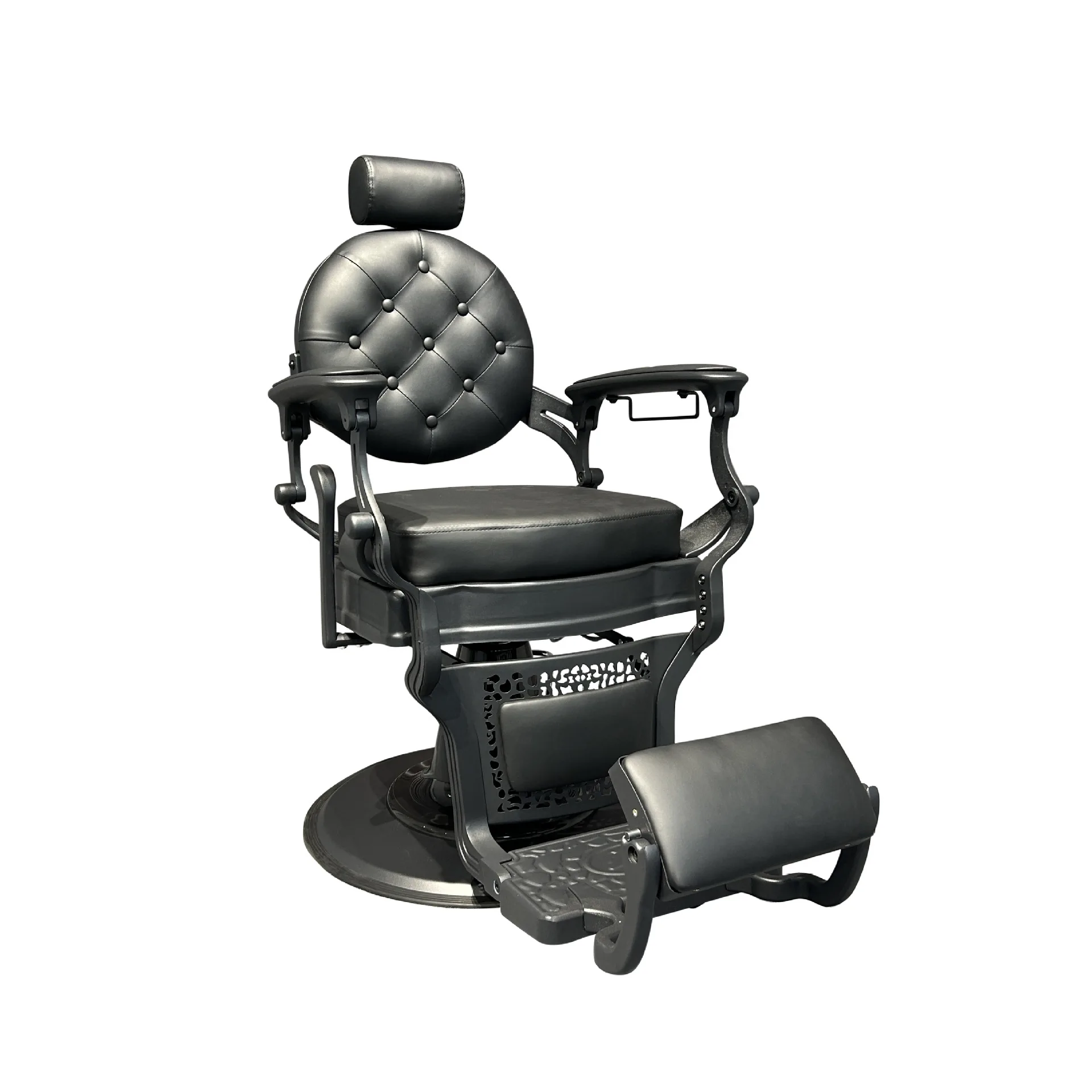 

Retro Hair Salon Barber Chair Ergonomic Styling Hairdressing Barber Shop Armchair With Footrest